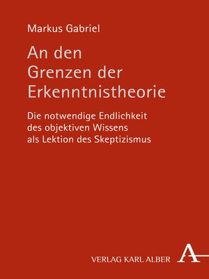 cover image of An den Grenzen der Erkenntnistheorie